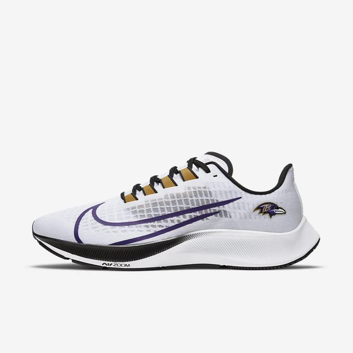 Nike Air Zoom Pegasus 37 Koşu Ayakkabısı Kadın Beyaz Platini Siyah Mor | TR4257130