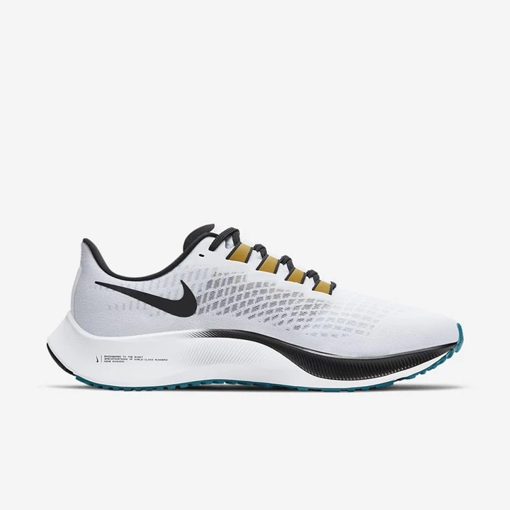 Nike Air Zoom Pegasus 37 Koşu Ayakkabısı Kadın Beyaz Platini Siyah | TR4257402