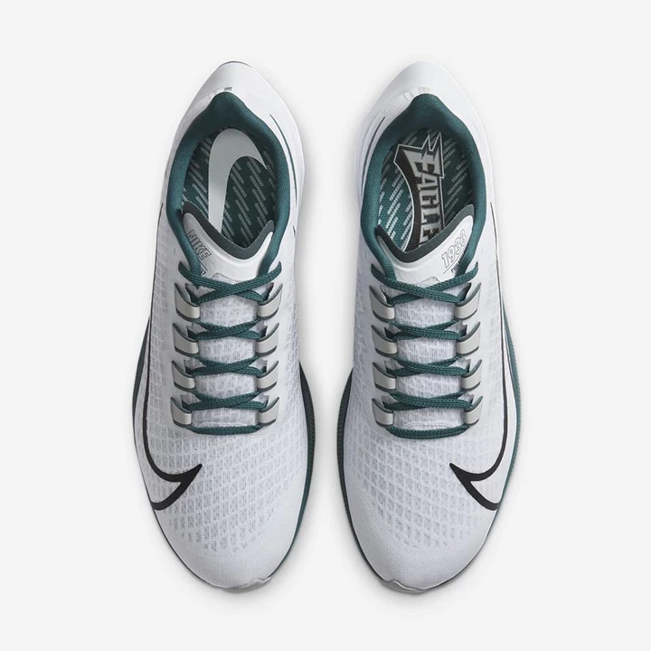 Nike Air Zoom Pegasus 37 Koşu Ayakkabısı Kadın Beyaz Platini Turkuaz Gümüş | TR4258737