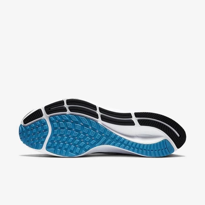 Nike Air Zoom Pegasus 37 Koşu Ayakkabısı Erkek Beyaz Platini Siyah Mavi | TR4258789