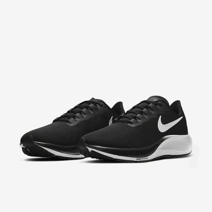 Nike Air Zoom Pegasus 37 Spor Ayakkabı Erkek Siyah Beyaz | TR4256892