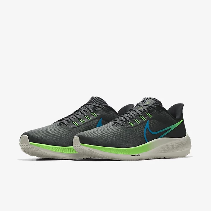 Nike Air Zoom Pegasus 39 By You Yol Koşu Ayakkabısı Erkek Siyah Yeşil Mavi | TR4258148