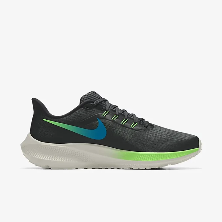 Nike Air Zoom Pegasus 39 By You Yol Koşu Ayakkabısı Erkek Siyah Yeşil Mavi | TR4258148