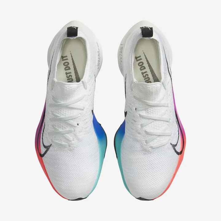 Nike Air Zoom Tempo NEXT% Koşu Ayakkabısı Kadın Beyaz Mor Kırmızı Siyah | TR4256407
