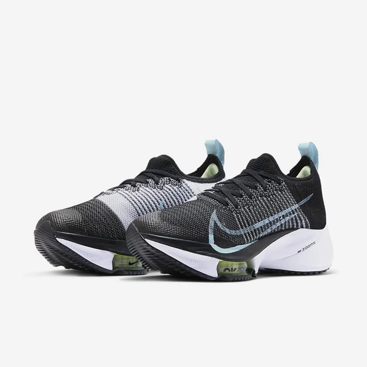 Nike Air Zoom Tempo NEXT% Koşu Ayakkabısı Kadın Siyah Beyaz | TR4257834