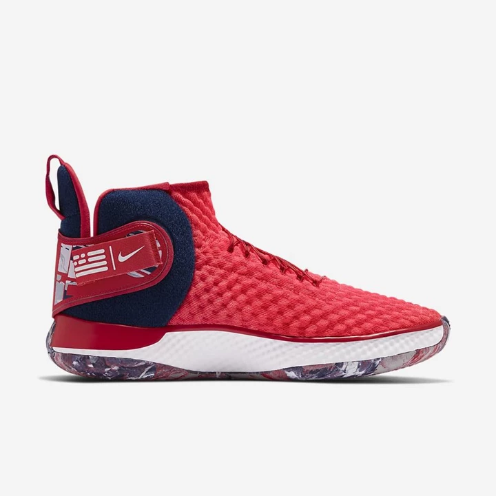 Nike Air Zoom UNVRS FlyEase Basketbol Ayakkabısı Kadın Kırmızı Lacivert Kraliyet Mavisi Beyaz | TR4257324
