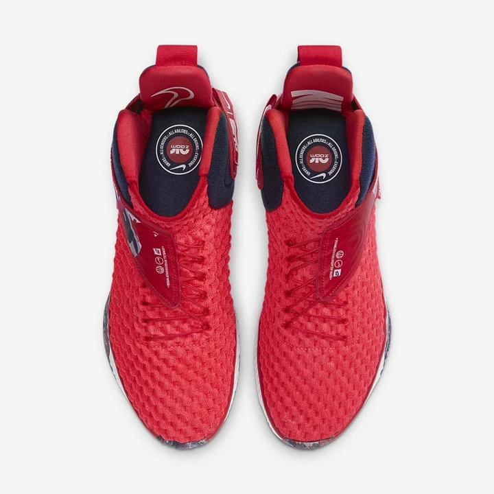 Nike Air Zoom UNVRS FlyEase Basketbol Ayakkabısı Kadın Kırmızı Lacivert Kraliyet Mavisi Beyaz | TR4257324