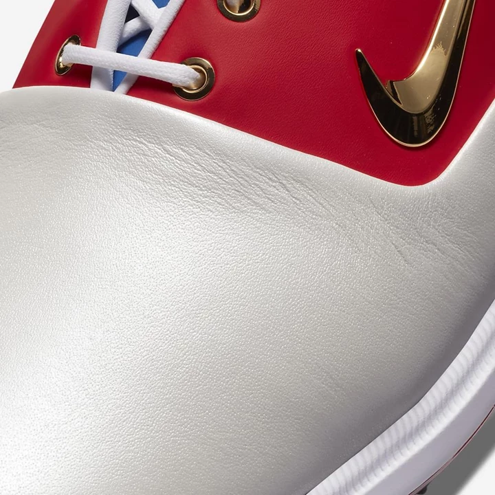 Nike Air Zoom Victory Tour Golf Ayakkabısı Erkek Metal Beyaz Kırmızı Kraliyet Mavisi Metal Altın | TR4258473