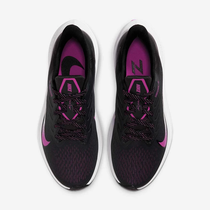 Nike Air Zoom Winflo Koşu Ayakkabısı Kadın Koyu Gri Pembe Beyaz Siyah | TR4257984