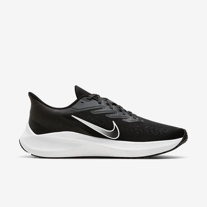 Nike Air Zoom Winflo Spor Ayakkabı Erkek Siyah Koyu Gri Beyaz | TR4258561