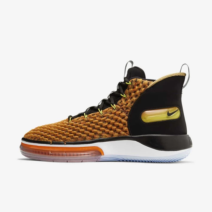 Nike AlphaDunk Basketbol Ayakkabısı Erkek Turuncu Beyaz Siyah | TR4258259