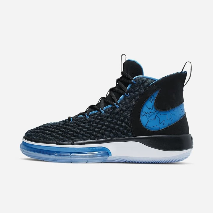 Nike AlphaDunk Basketbol Ayakkabısı Kadın Siyah Beyaz Mavi | TR4256472