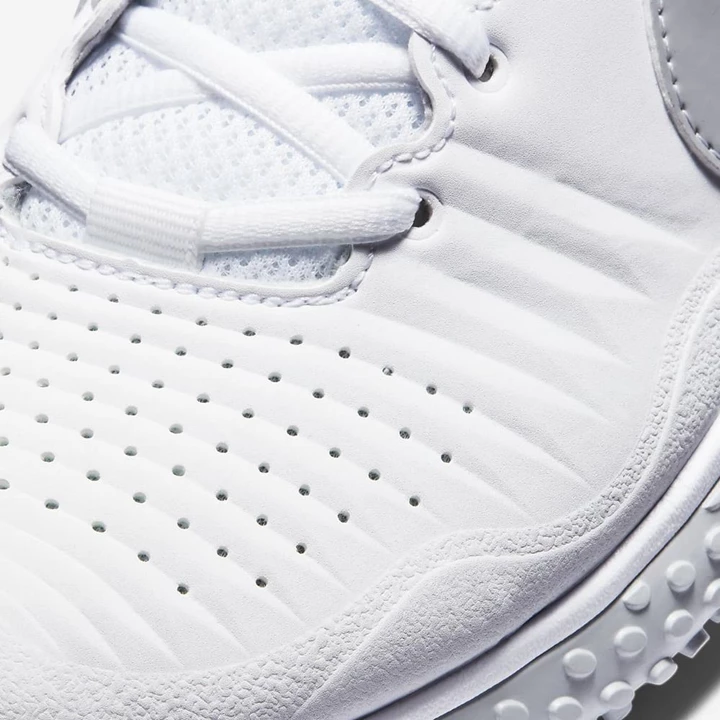 Nike Alpha Huarache Varsity Beyzbol Ayakkabısı Erkek Beyaz Beyaz Açık Gri | TR4258126