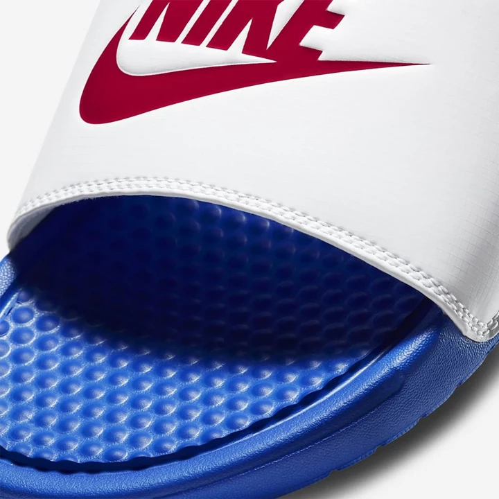 Nike Benassi JDI Terlik Erkek Kraliyet Mavisi Beyaz Kırmızı | TR4257608