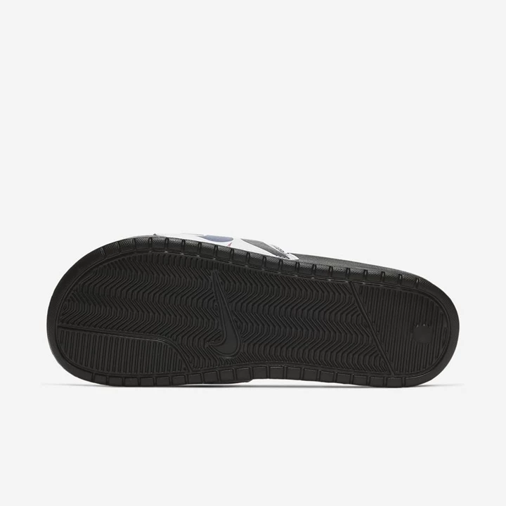 Nike Benassi JDI Terlik Erkek Siyah Beyaz Renkli Siyah | TR4257512