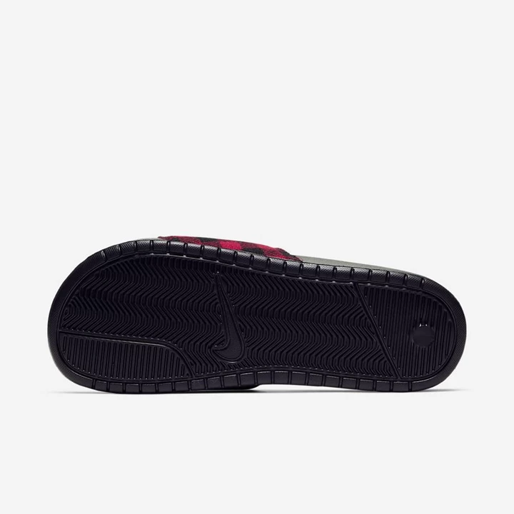 Nike Benassi JDI Terlik Erkek Siyah Kırmızı Siyah | TR4256389