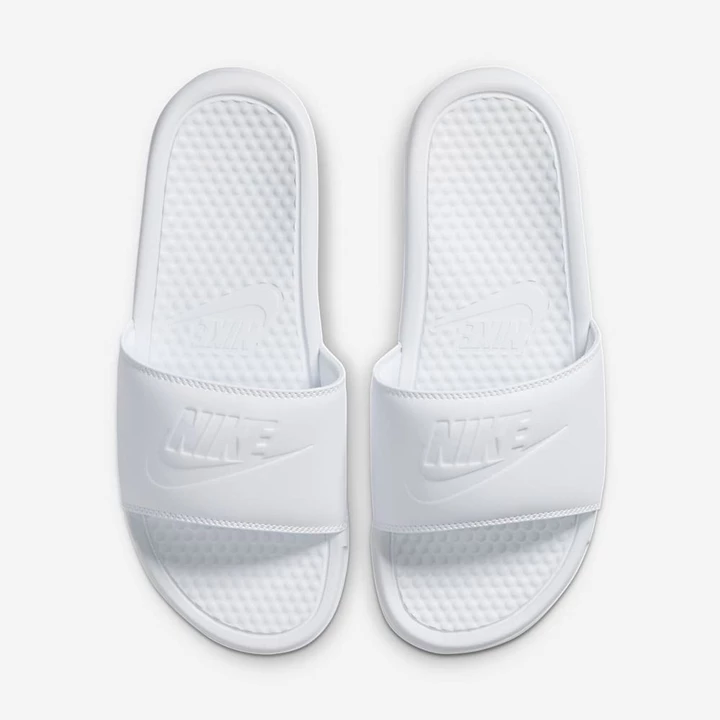 Nike Benassi JDI Terlik Kadın Beyaz Beyaz Beyaz | TR4258710