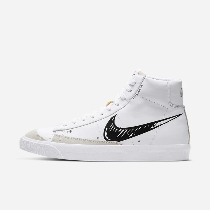 Nike Blazer Spor Ayakkabı Erkek Beyaz Platini Siyah | TR4257775