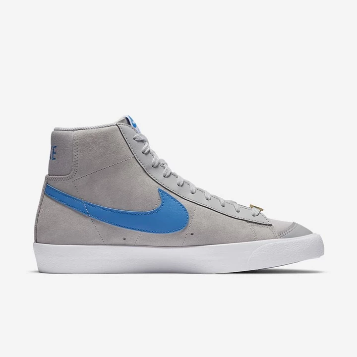 Nike Blazer Spor Ayakkabı Erkek Gri Beyaz Açık Mavi | TR4256757