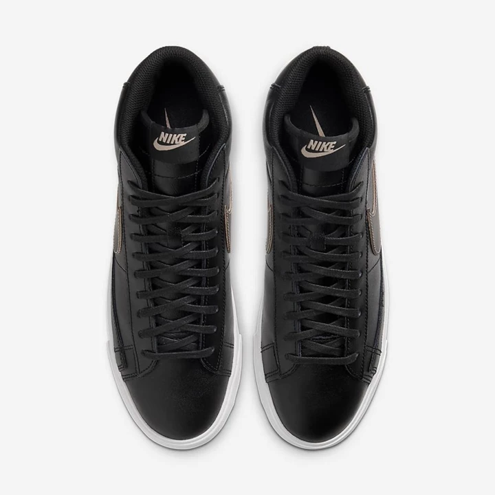 Nike Blazer Spor Ayakkabı Kadın Siyah Metal Altın Kahverengi | TR4257205