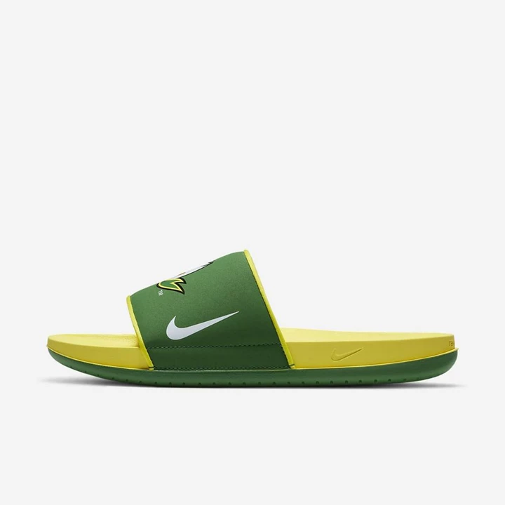 Nike College Offcourt Terlik Erkek Yeşil Sarı Beyaz | TR4256412