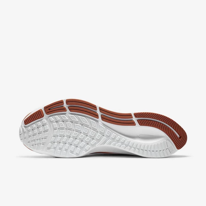 Nike College Zoom Pegasus 37 Koşu Ayakkabısı Erkek Beyaz Platini Gri Turuncu | TR4256399
