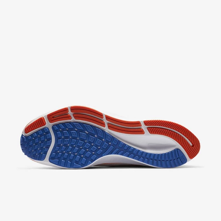 Nike College Zoom Pegasus 37 Koşu Ayakkabısı Erkek Beyaz Platini Turuncu Kraliyet Mavisi | TR4256580