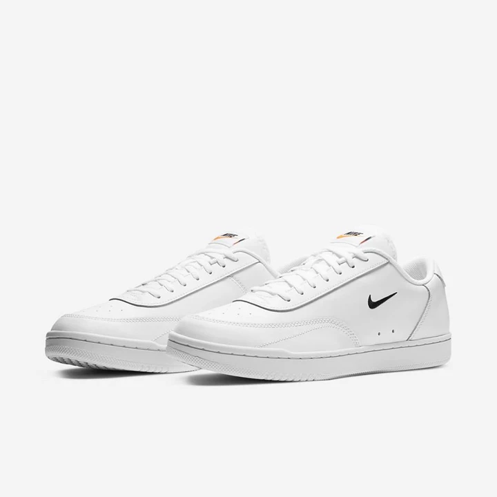 Nike Court Vintage Spor Ayakkabı Erkek Beyaz Turuncu Siyah | TR4257206
