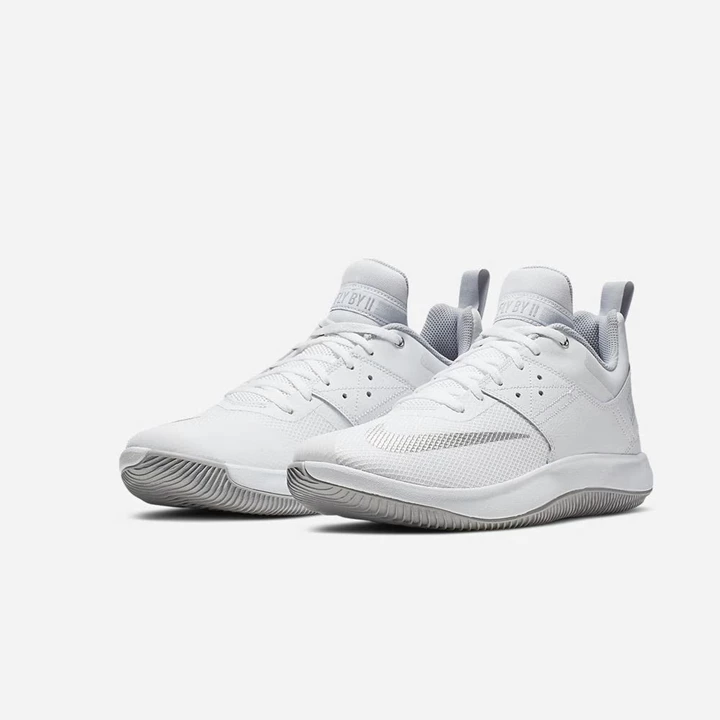 Nike Fly.By Basketbol Ayakkabısı Erkek Beyaz Gri Metal Gümüş | TR4256872