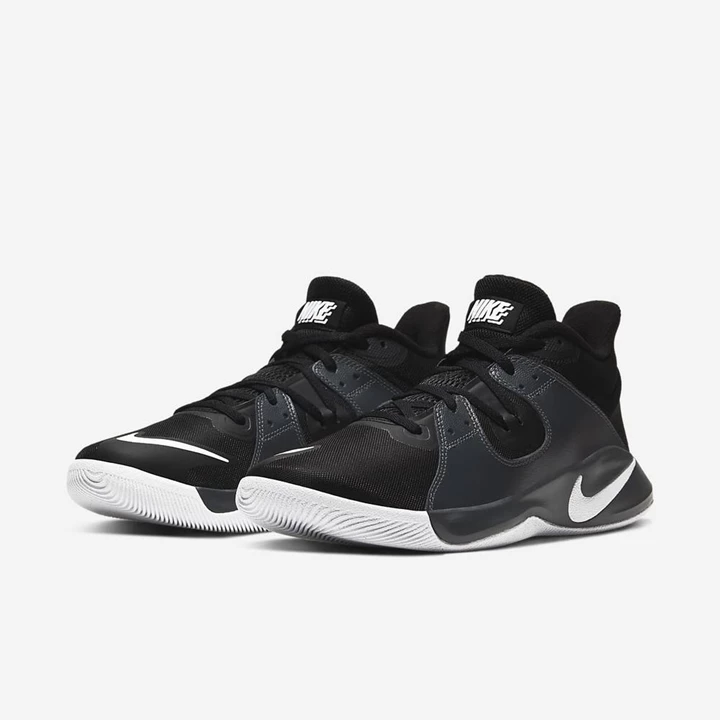 Nike Fly.By Basketbol Ayakkabısı Erkek Siyah Koyu Gri Beyaz | TR4258960