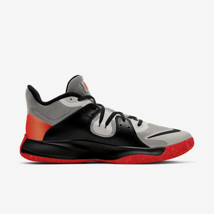 Nike Fly.By Basketbol Ayakkabısı Kadın Gri Kırmızı Siyah | TR4259097