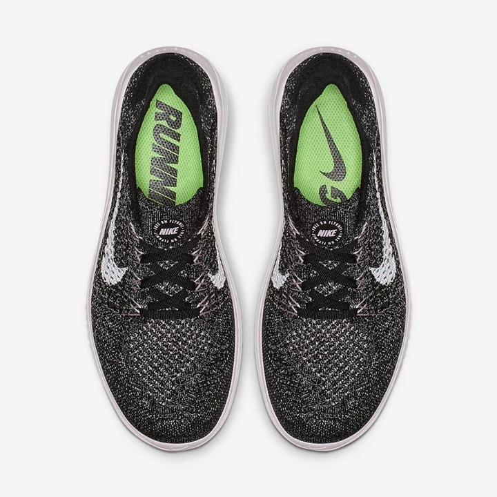 Nike Free RN Flyknit 2018 Koşu Ayakkabısı Kadın Siyah Pembe Beyaz | TR4258955