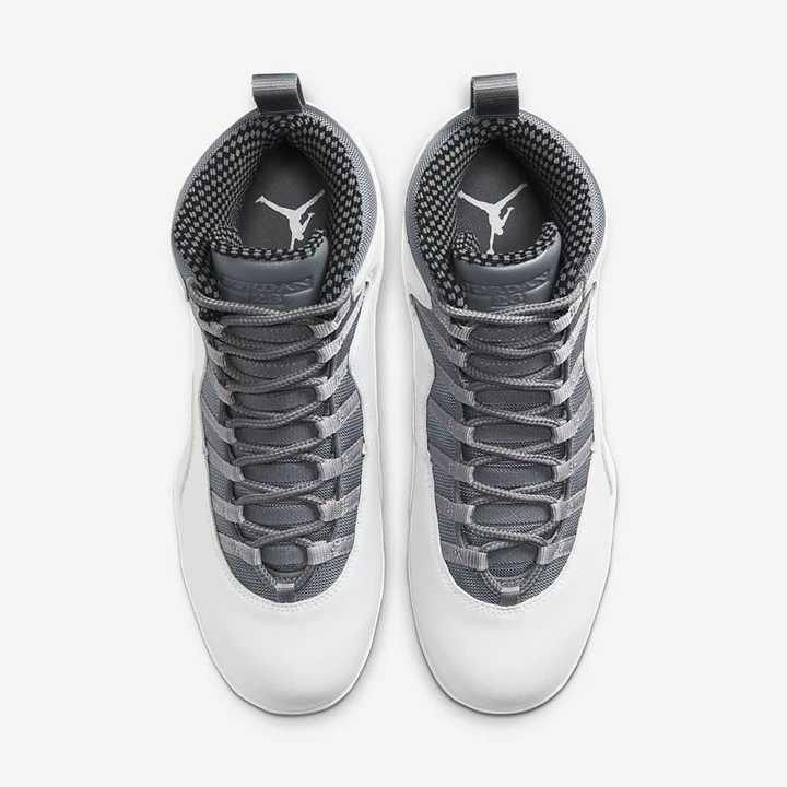 Nike Jordan 10 Krampon Erkek Beyaz Açık Gri Gri | TR4257664
