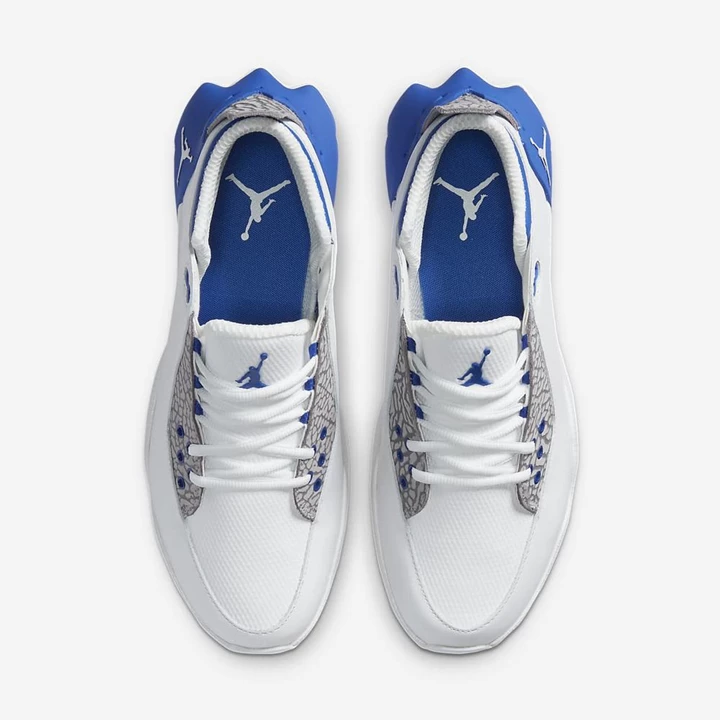 Nike Jordan ADG Golf Ayakkabısı Erkek Beyaz Kraliyet Mavisi Gri Beyaz | TR4258266