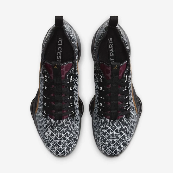 Nike Jordan Air Zoom Renegade Spor Ayakkabı Kadın Siyah Bordo Beyaz Metal Altın | TR4259024