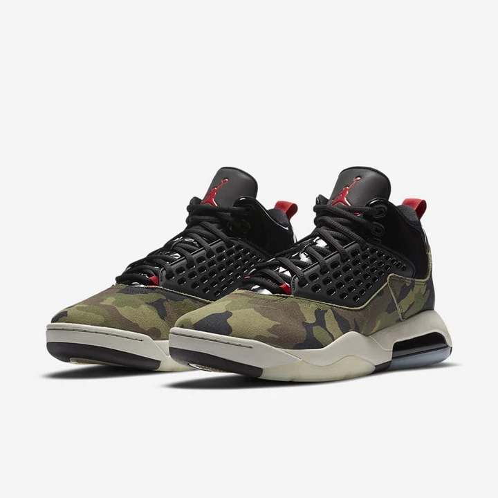 Nike Jordan Maxin 200 Jordans Erkek Zeytin Yeşili Siyah Açık Bej Rengi Kırmızı | TR4257384