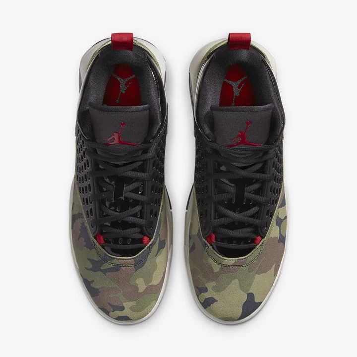 Nike Jordan Maxin 200 Spor Ayakkabı Erkek Zeytin Yeşili Siyah Açık Bej Rengi Kırmızı | TR4257791