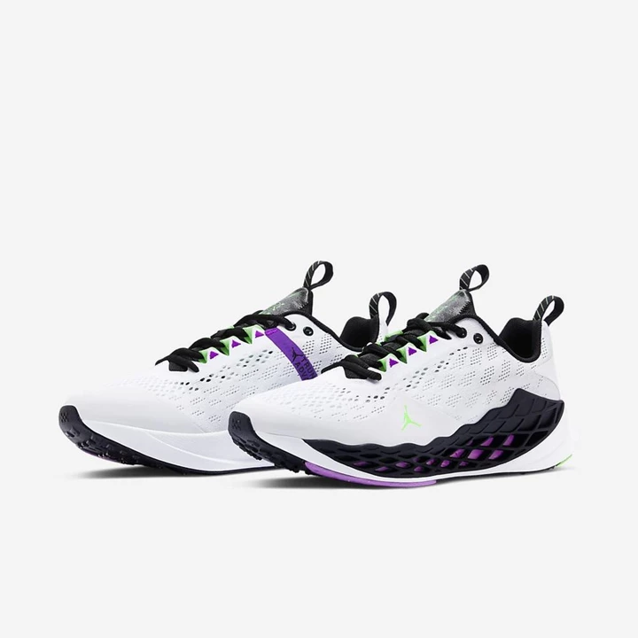 Nike Jordan Zoom Koşu Ayakkabısı Erkek Beyaz Siyah Mor Yeşil | TR4256468