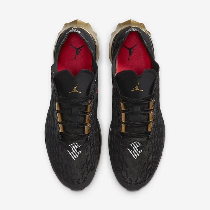 Nike Jordan Zoom Koşu Ayakkabısı Erkek Siyah Kırmızı Metal Altın | TR4256828
