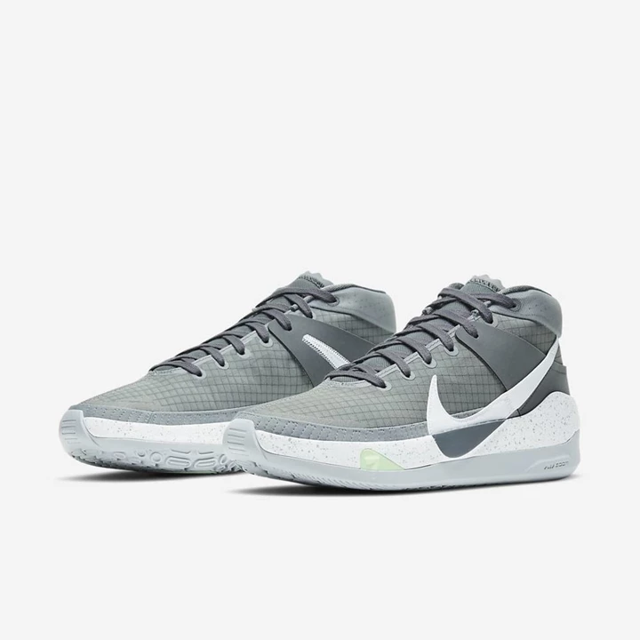 Nike KD13 Basketbol Ayakkabısı Kadın Gri Gri Beyaz | TR4259043