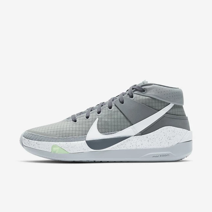 Nike KD13 Basketbol Ayakkabısı Kadın Gri Gri Beyaz | TR4259043