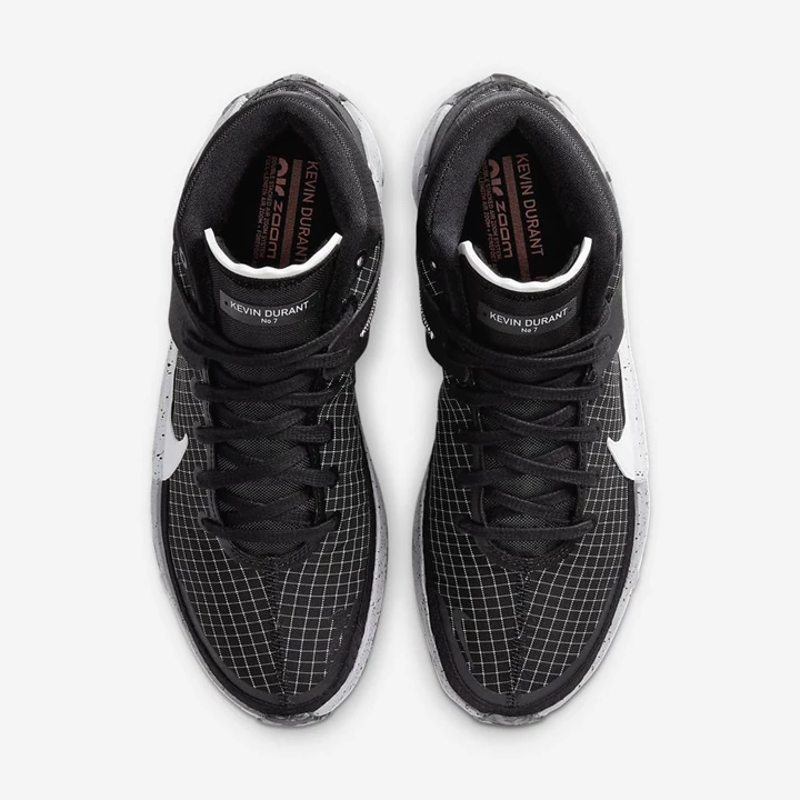Nike KD13 Basketbol Ayakkabısı Kadın Siyah Gri Beyaz | TR4259169