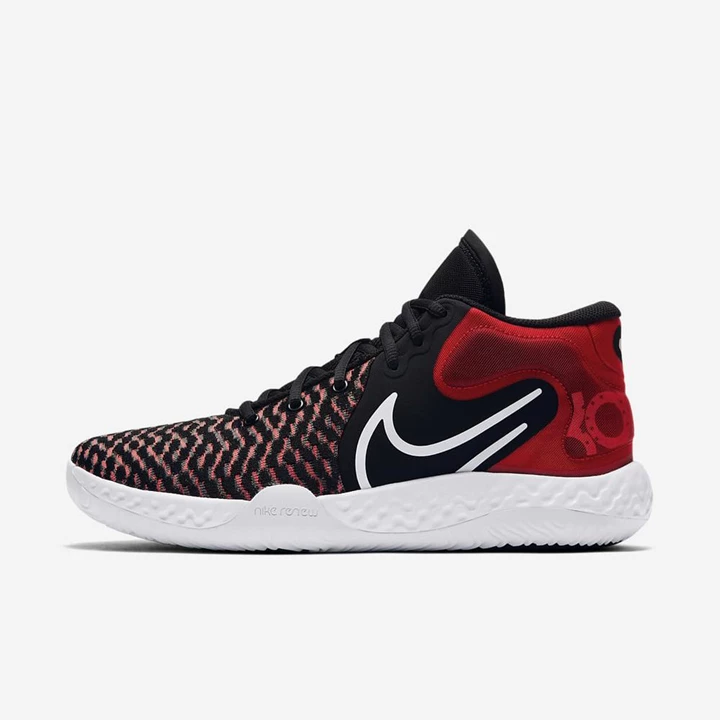 Nike KD Trey 5 Basketbol Ayakkabısı Kadın Siyah Kırmızı Beyaz | TR4257203