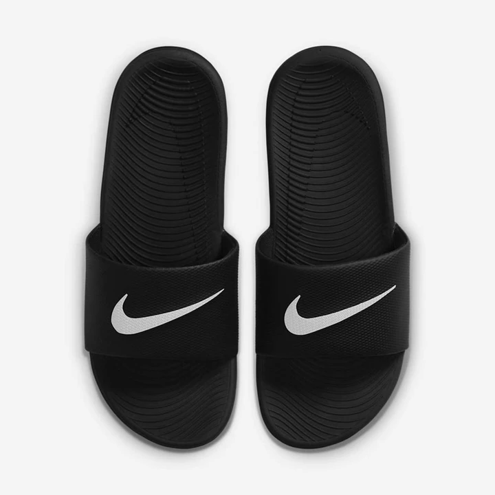 Nike Kawa Terlik Erkek Siyah Beyaz | TR4256938