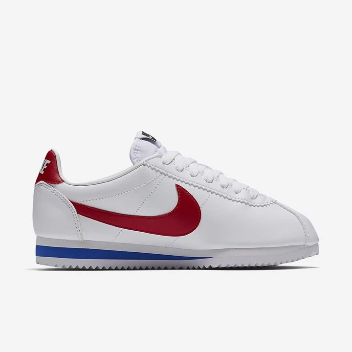 Nike Klasik Cortez Spor Ayakkabı Kadın Beyaz Kraliyet Mavisi Kırmızı | TR4258840