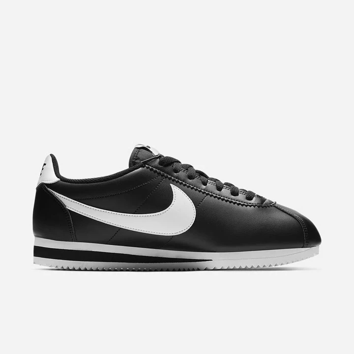 Nike Klasik Cortez Spor Ayakkabı Kadın Siyah Beyaz Beyaz | TR4257654