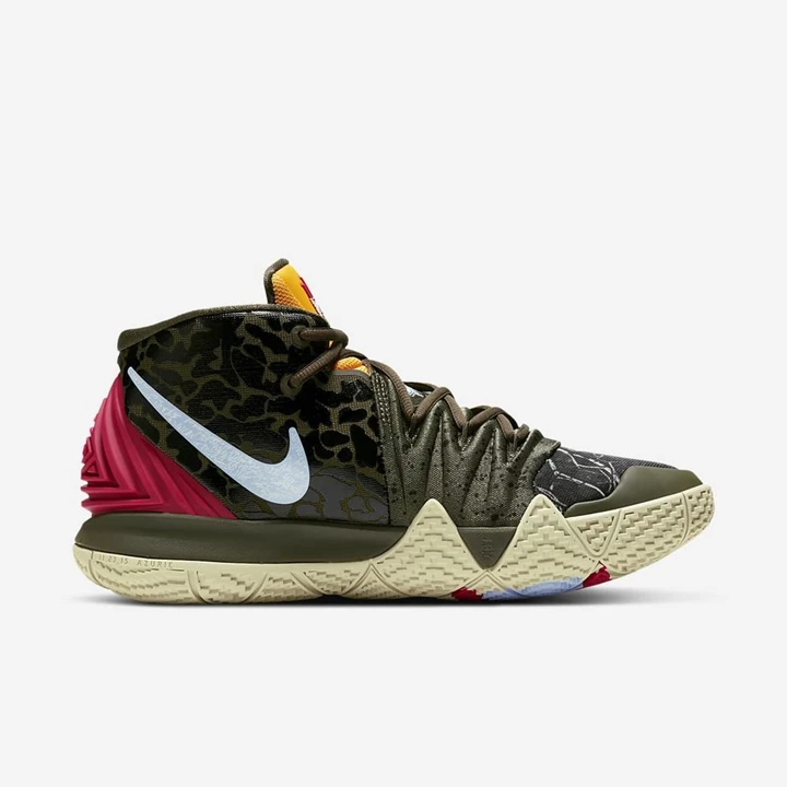 Nike Kybrid S2 Basketbol Ayakkabısı Erkek Haki Altın Açık Mavi | TR4258078