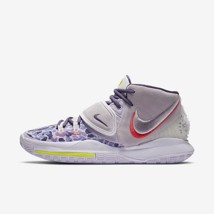 Nike Kyrie 6 Basketbol Ayakkabısı Erkek Mor Limon Mor | TR4256983
