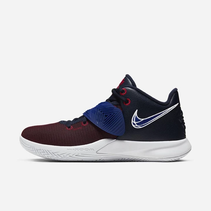 Nike Kyrie Flytrap 3 Basketbol Ayakkabısı Erkek Obsidian Kırmızı Beyaz Koyu Kraliyet Mavisi Mavi | TR4257920