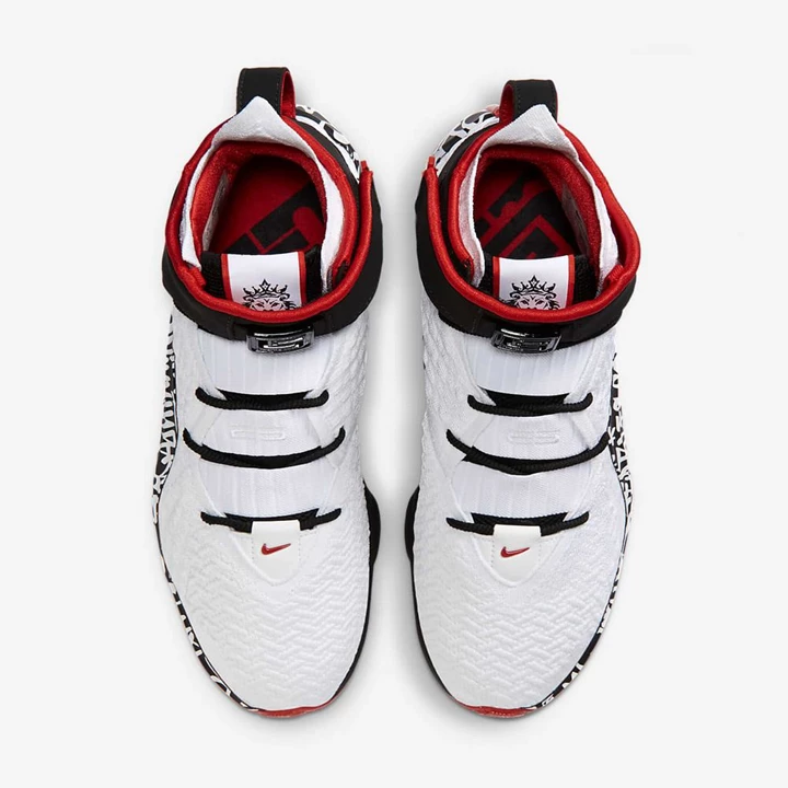 Nike LeBron 17 Basketbol Ayakkabısı Erkek Beyaz Siyah Kırmızı | TR4256878